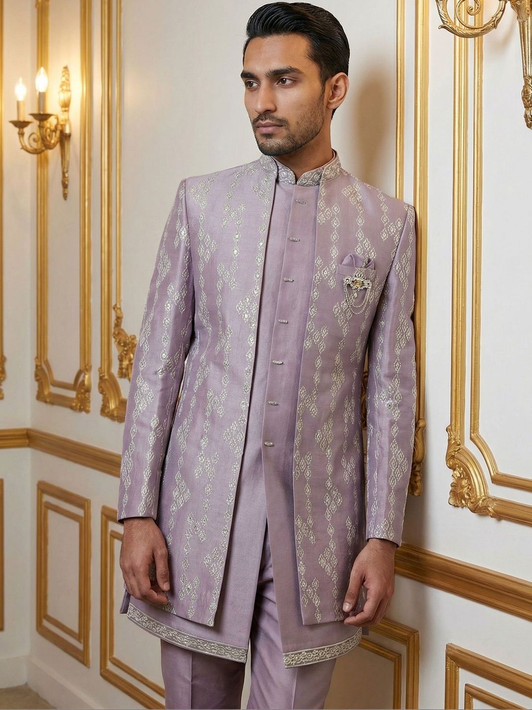 Jompers Embroidered Indo Western with Trousers