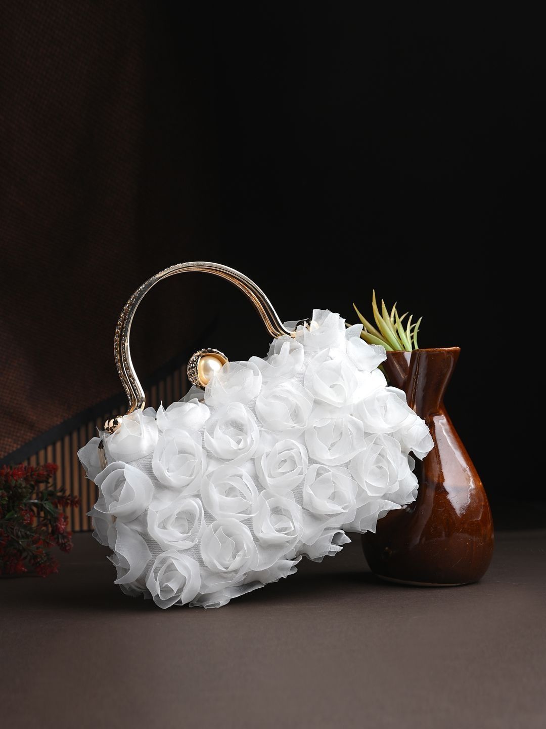 DressBerry Embellished Box Clutch