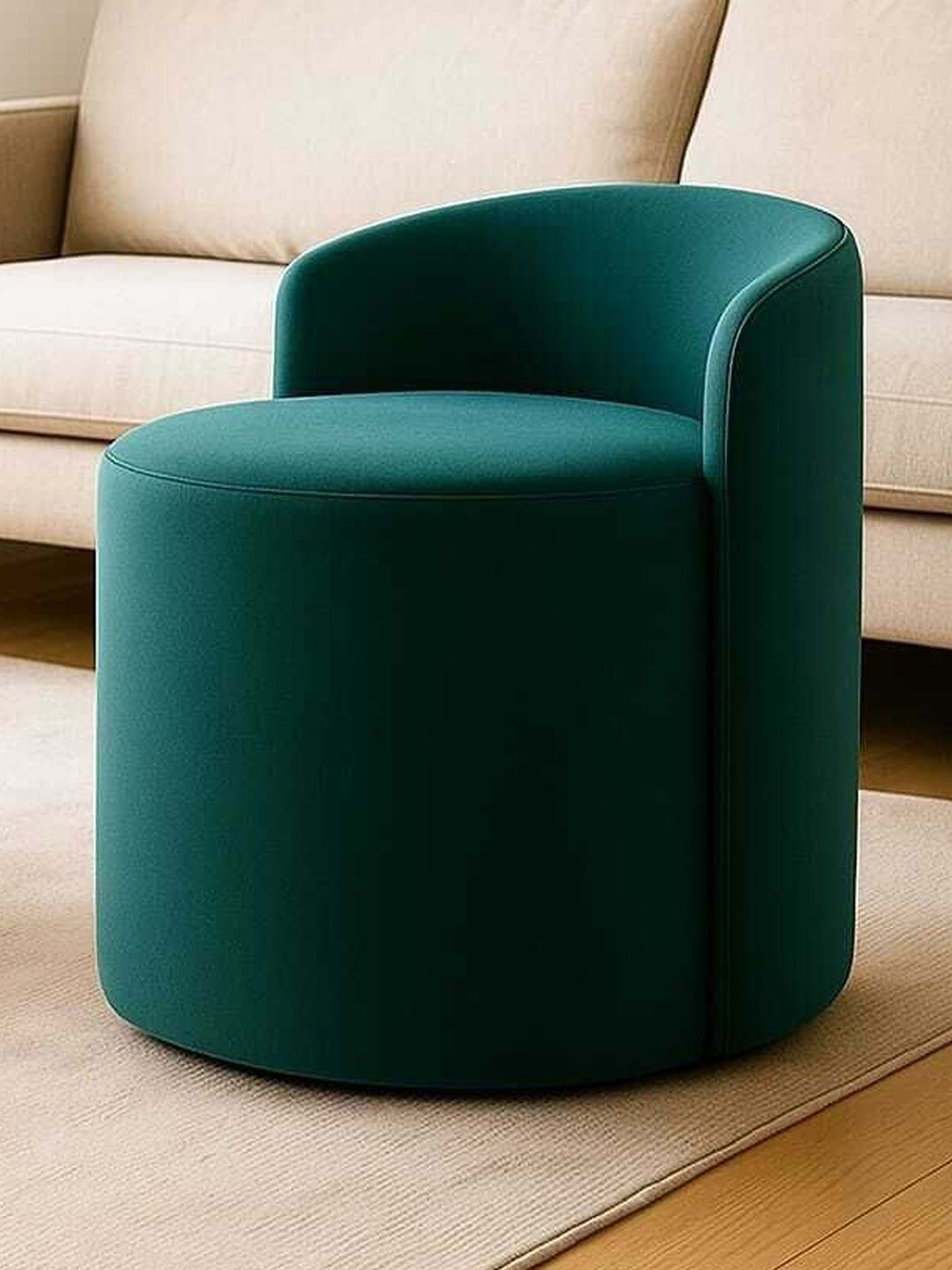 JAICO Green Round Ottomans