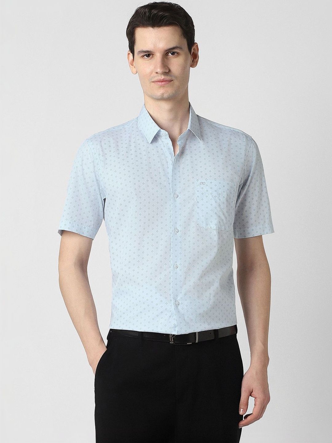 Peter England Men Slim Fit Printed Formal Shirt