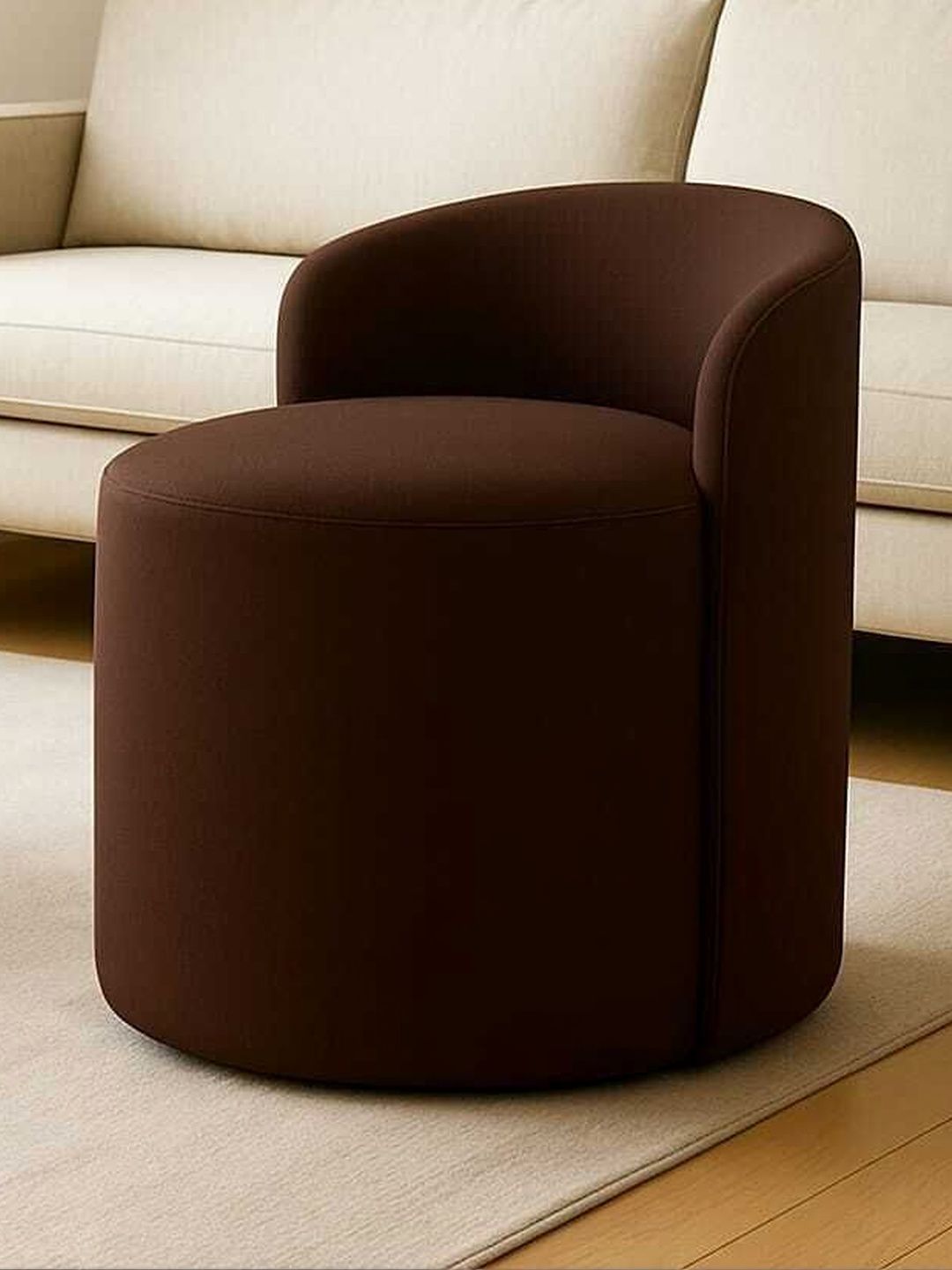 JAICO Brown Round Ottomans