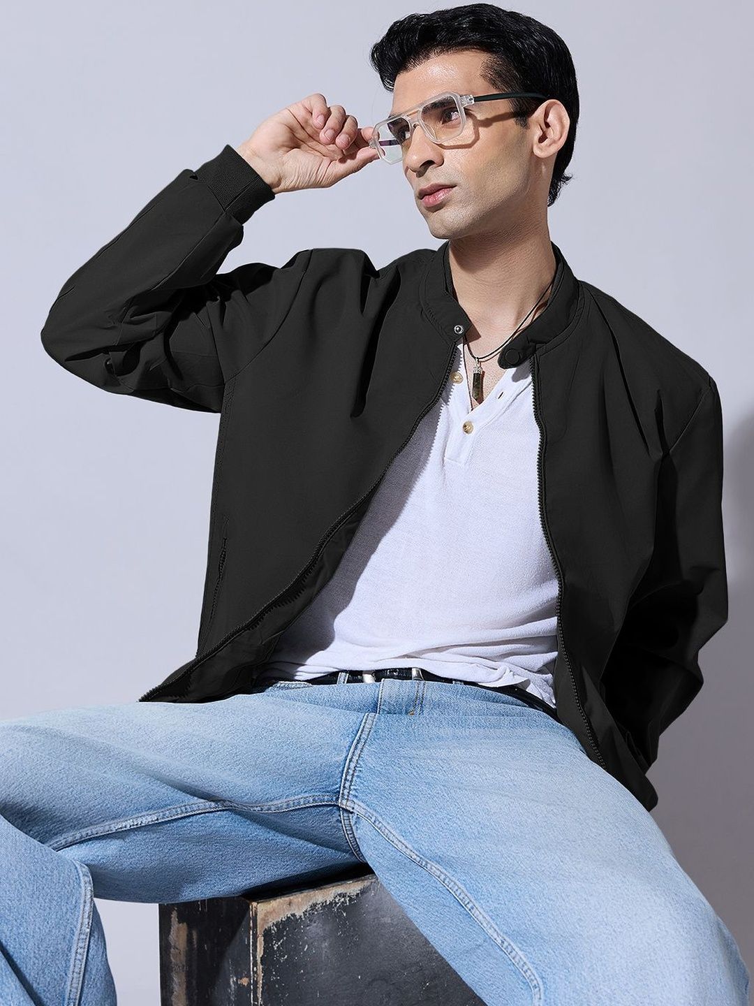SHOWOFFFF Men Lightweight Outdoor Bomber Jacket