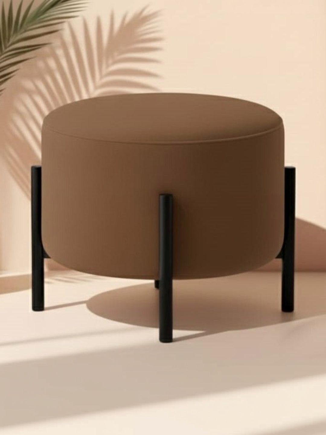 JAICO Brown Round Ottomans