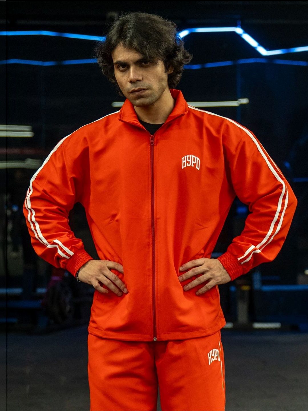 HYPD Men Typography Colourblocked Lightweight Training or Gym Sporty Jacket