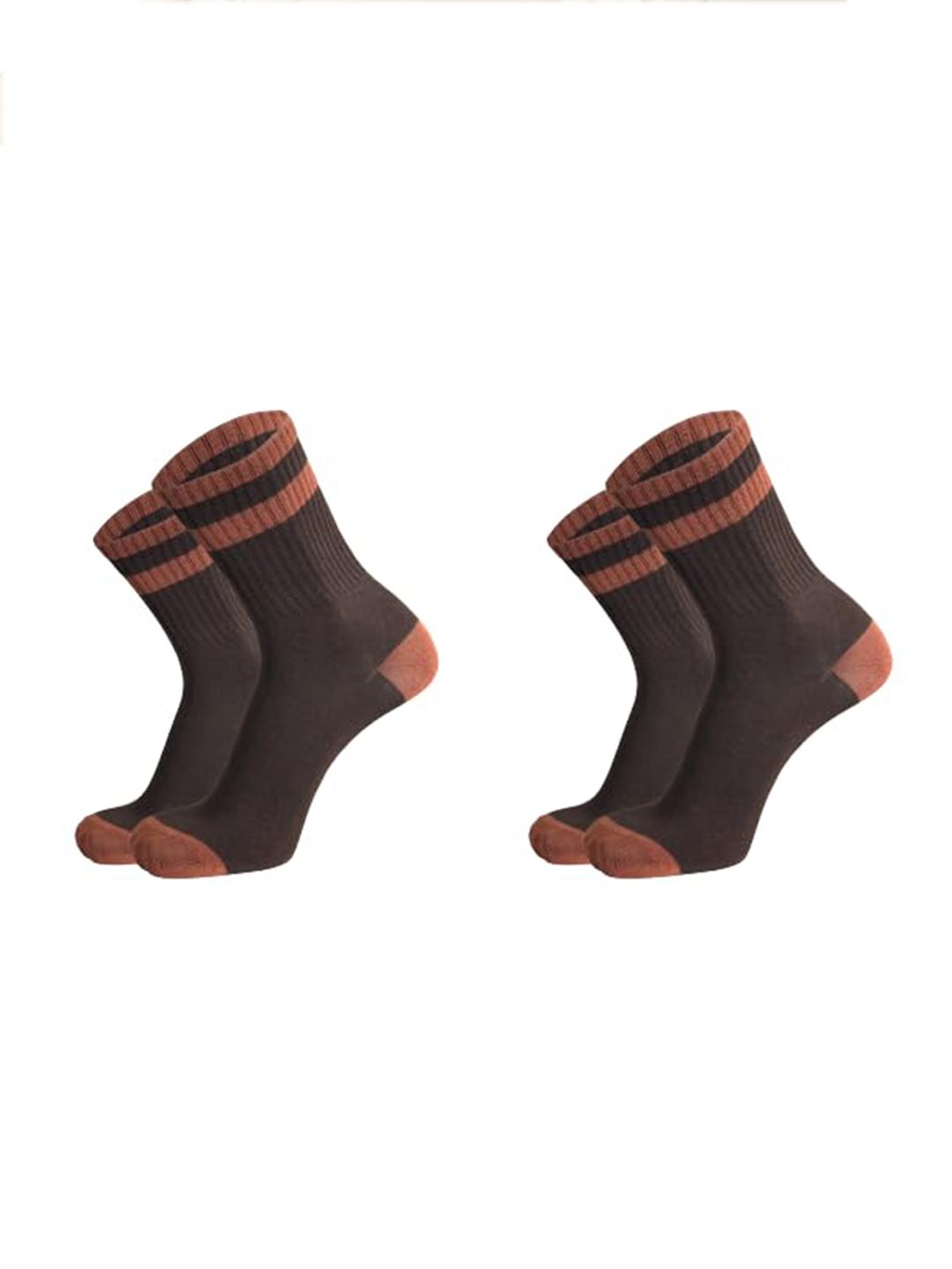 Sockscarving Men Pack of 2 Cotton Blend Striped Above Ankle Socks