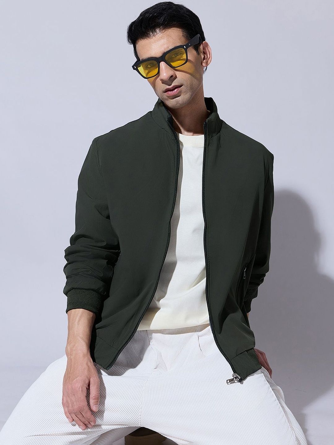 SHOWOFFFF Men Lightweight Outdoor Bomber Jacket