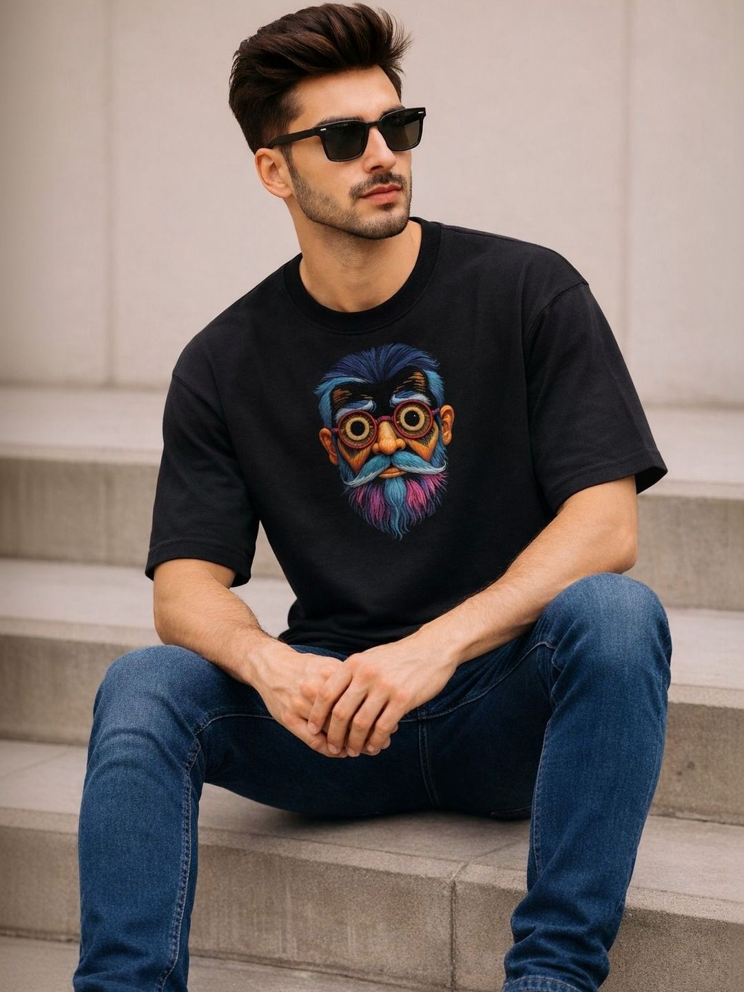R.Code by The Roadster Life Co. Men Printed T-shirt