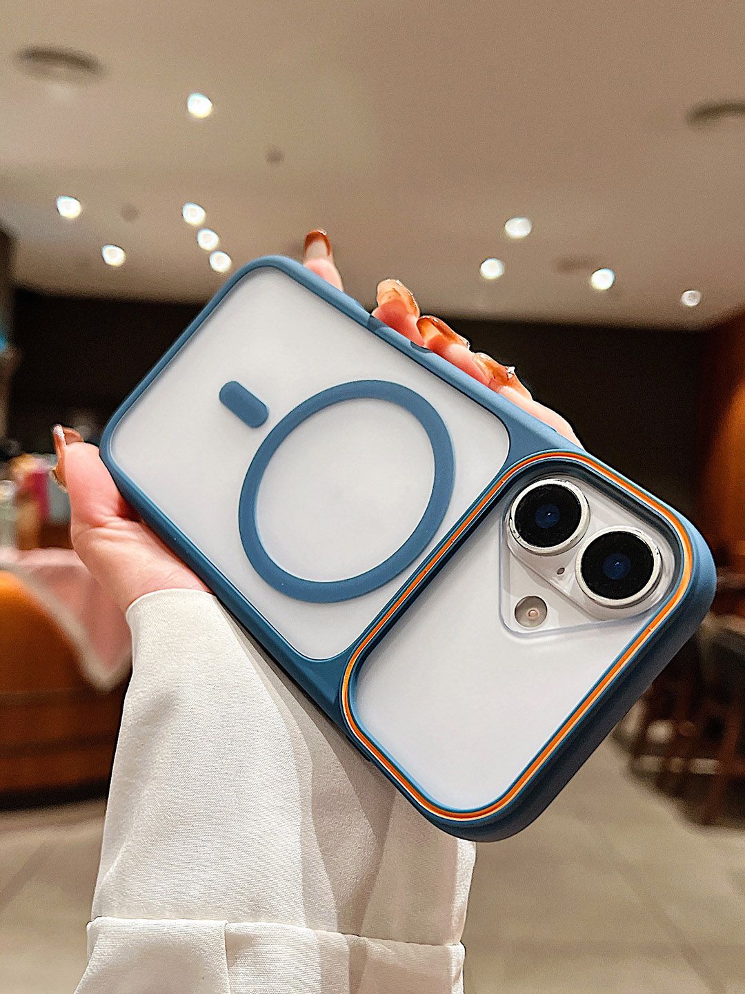 Luxury Kase Solid Printed iPhone 16 Plus Back Case Mobile Accessories