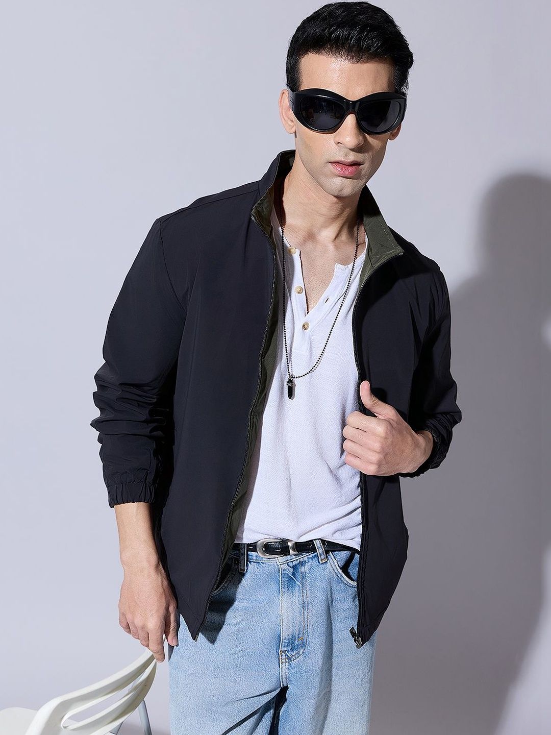 SHOWOFFFF Men Lightweight Outdoor Bomber Jacket