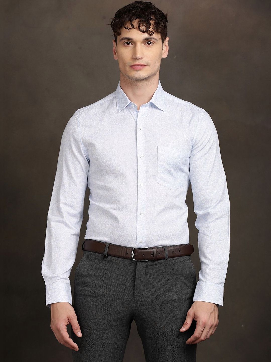 Turtle Men Standard Printed Semiformal Cotton Shirt