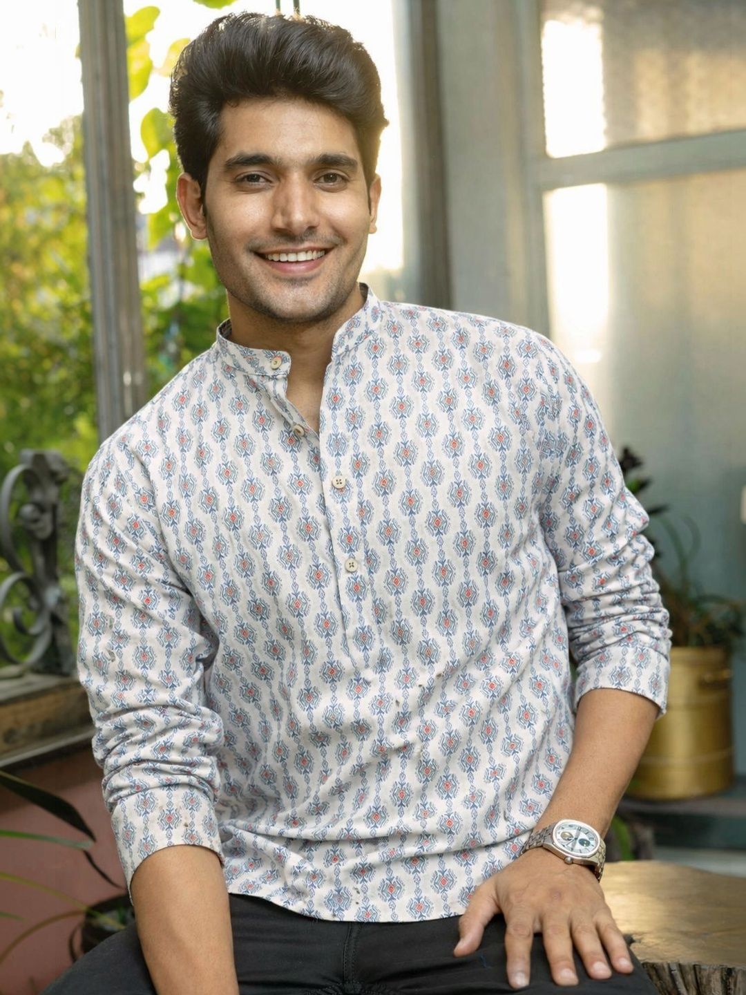 Rawayi Men Printed Kurta