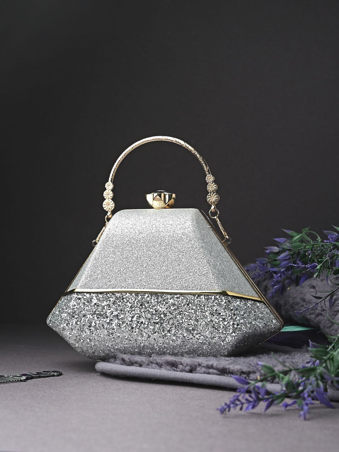 DressBerry DressBerry Embellished Box Clutch