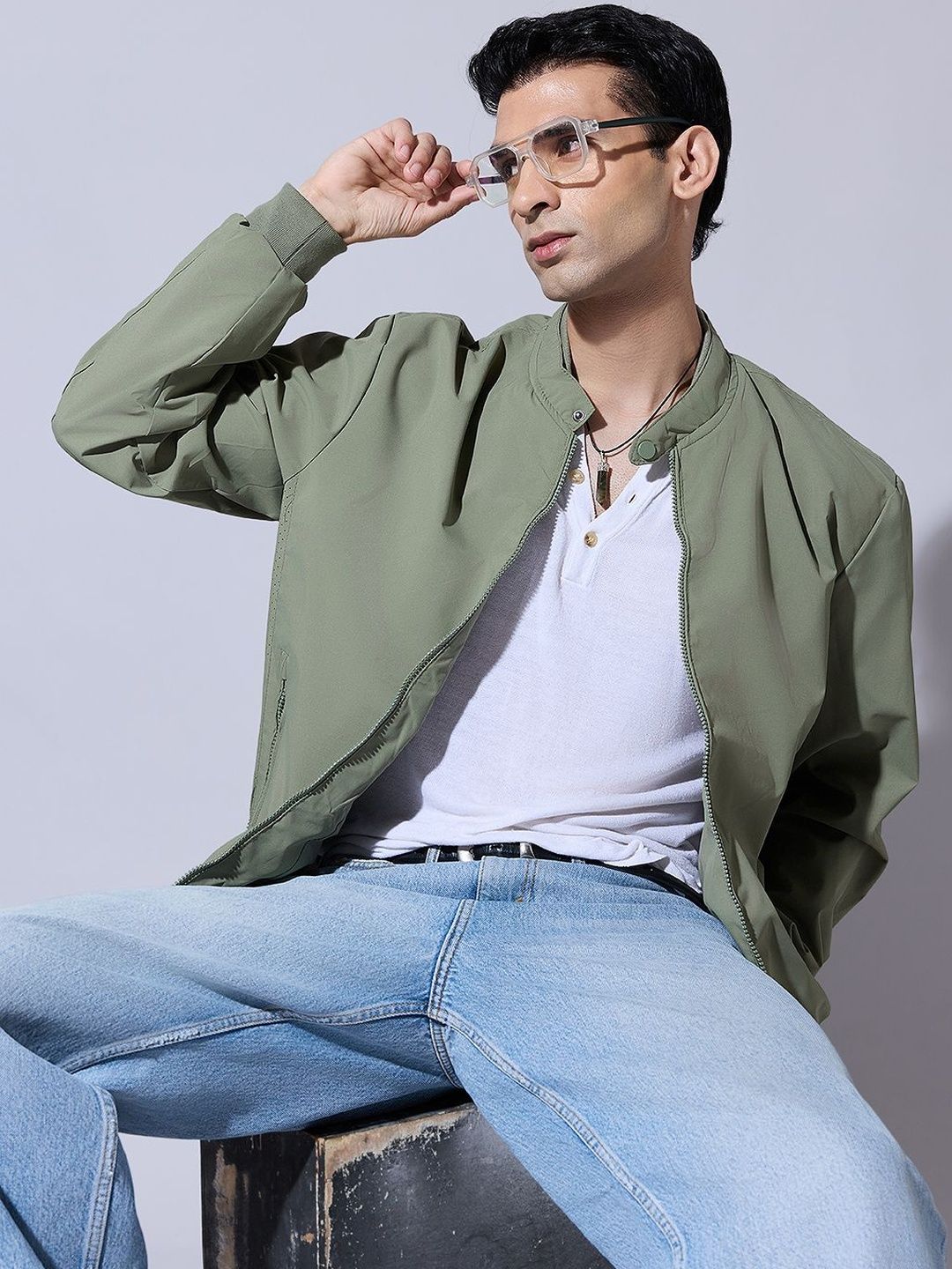 SHOWOFFFF Men Lightweight Outdoor Bomber Jacket