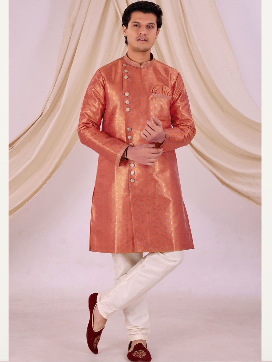 Desibutik Woven Design Sherwani Set