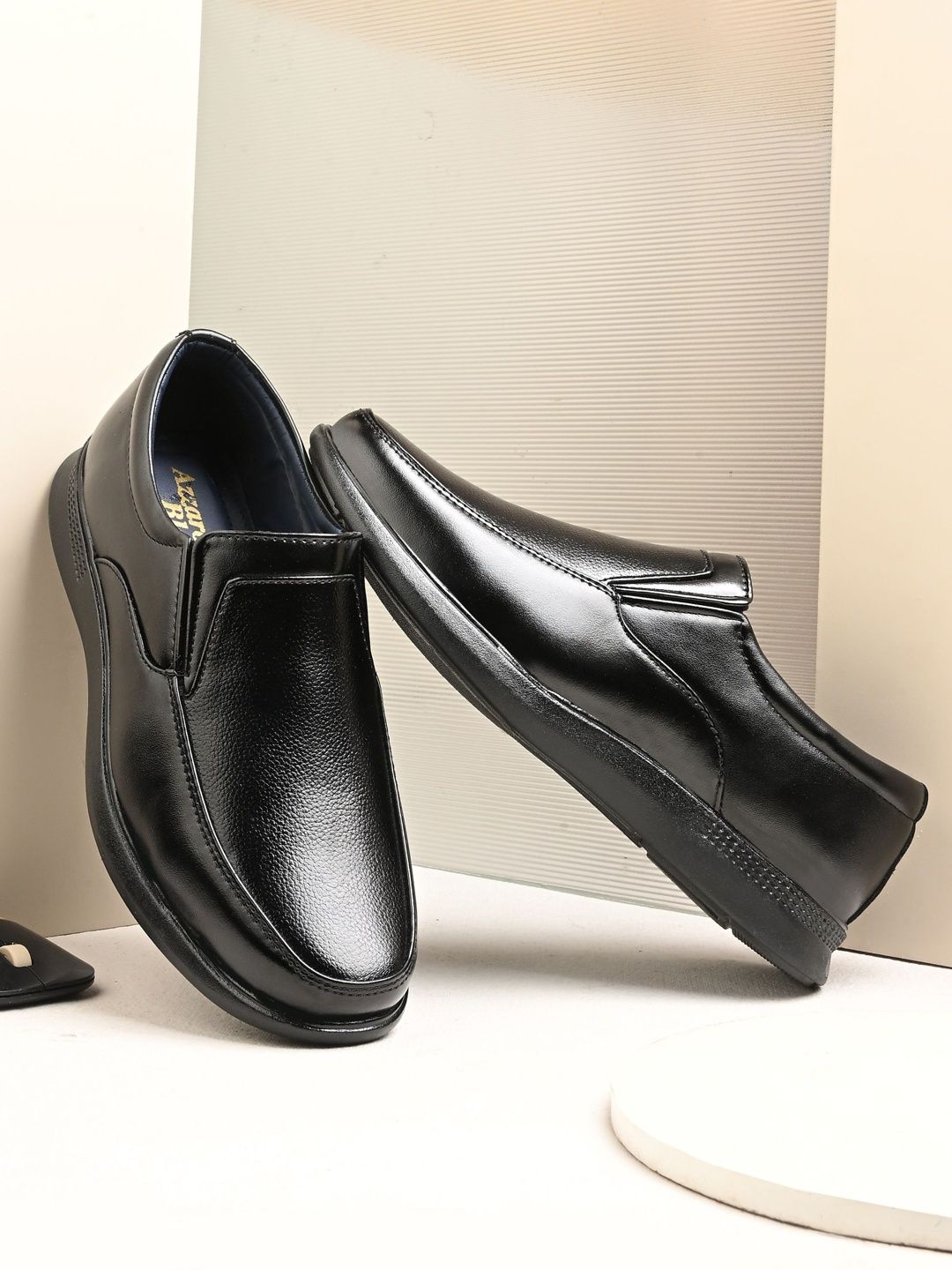 Azzaro Black Men Formal Slip-Ons