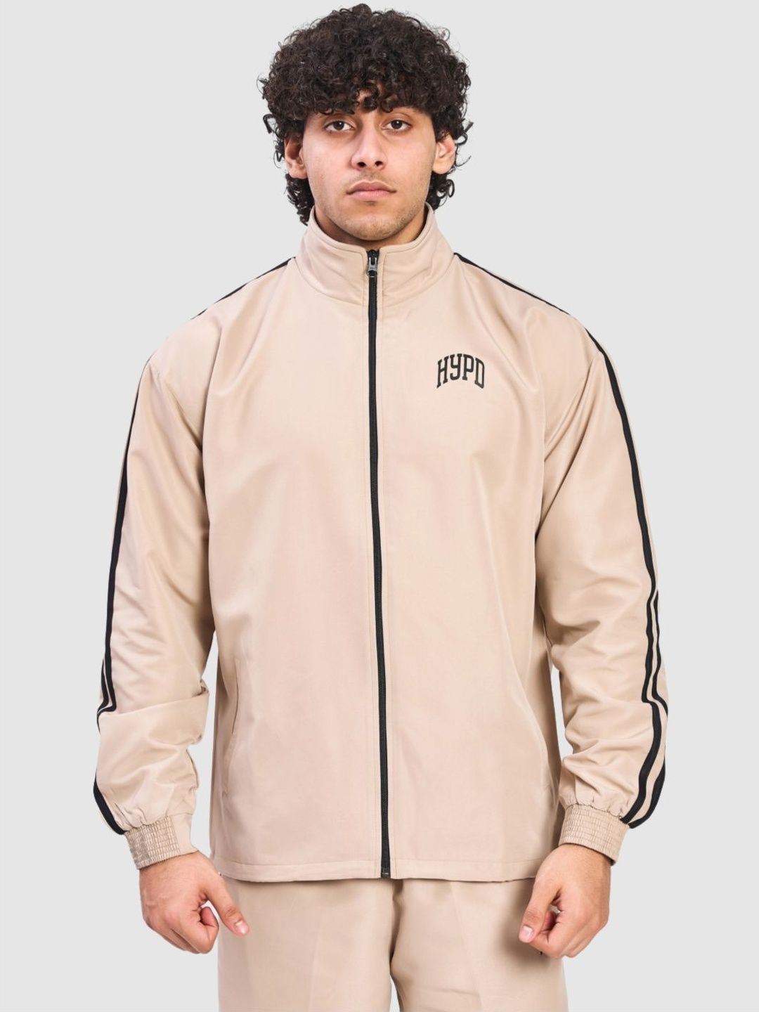 HYPD Men Brand Logo Colourblocked Lightweight Sporty Jacket