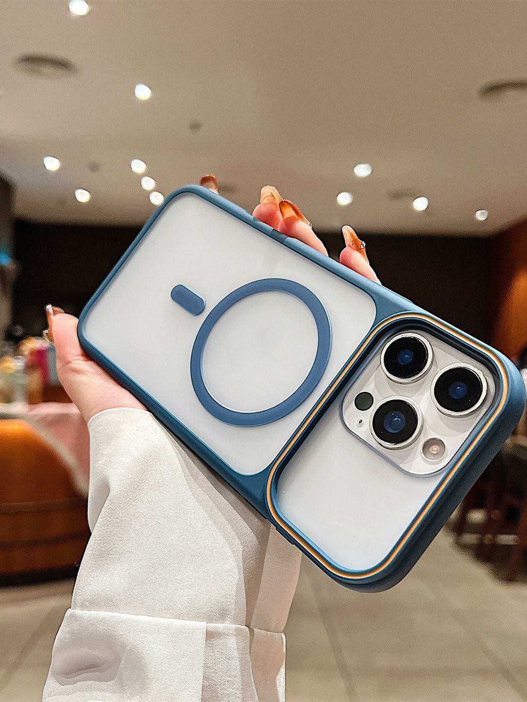 Luxury Kase Solid Printed iPhone 15 Pro Back Case Mobile Accessories