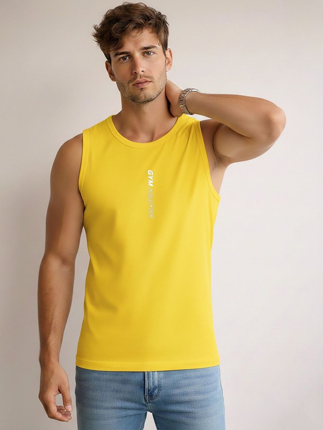 MINISTRY OF FRIENDS Printed Assorted Cotton Gym Vest