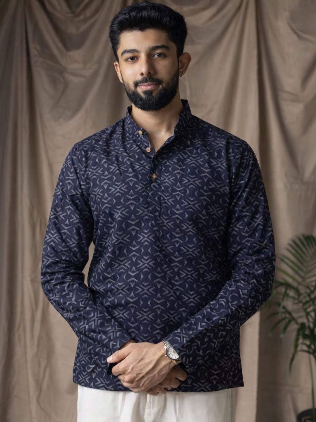Rawayi Men Ethnic Motifs Thread Work Kurta