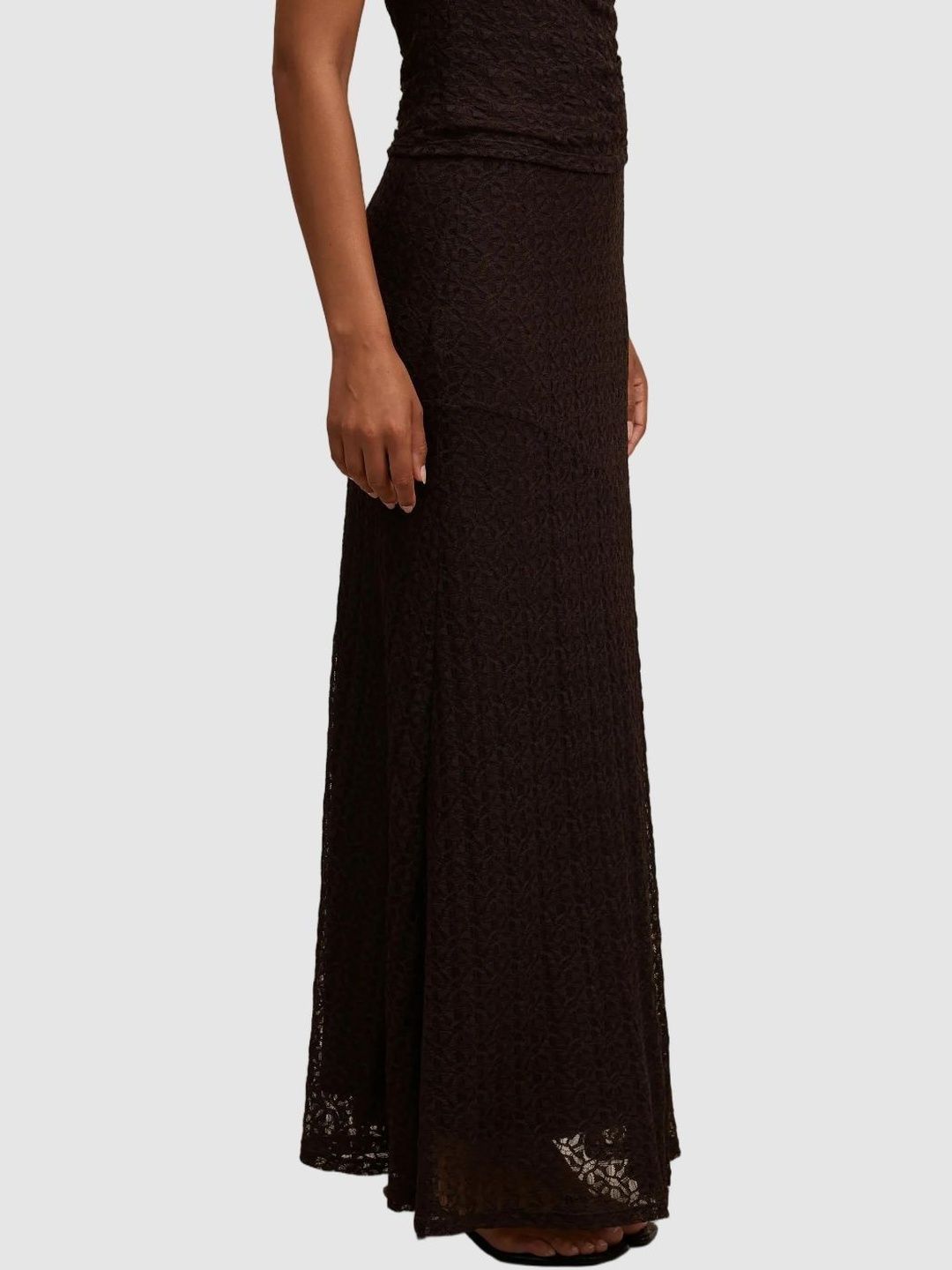 Geometric Knits Maxi A-Line Skirt