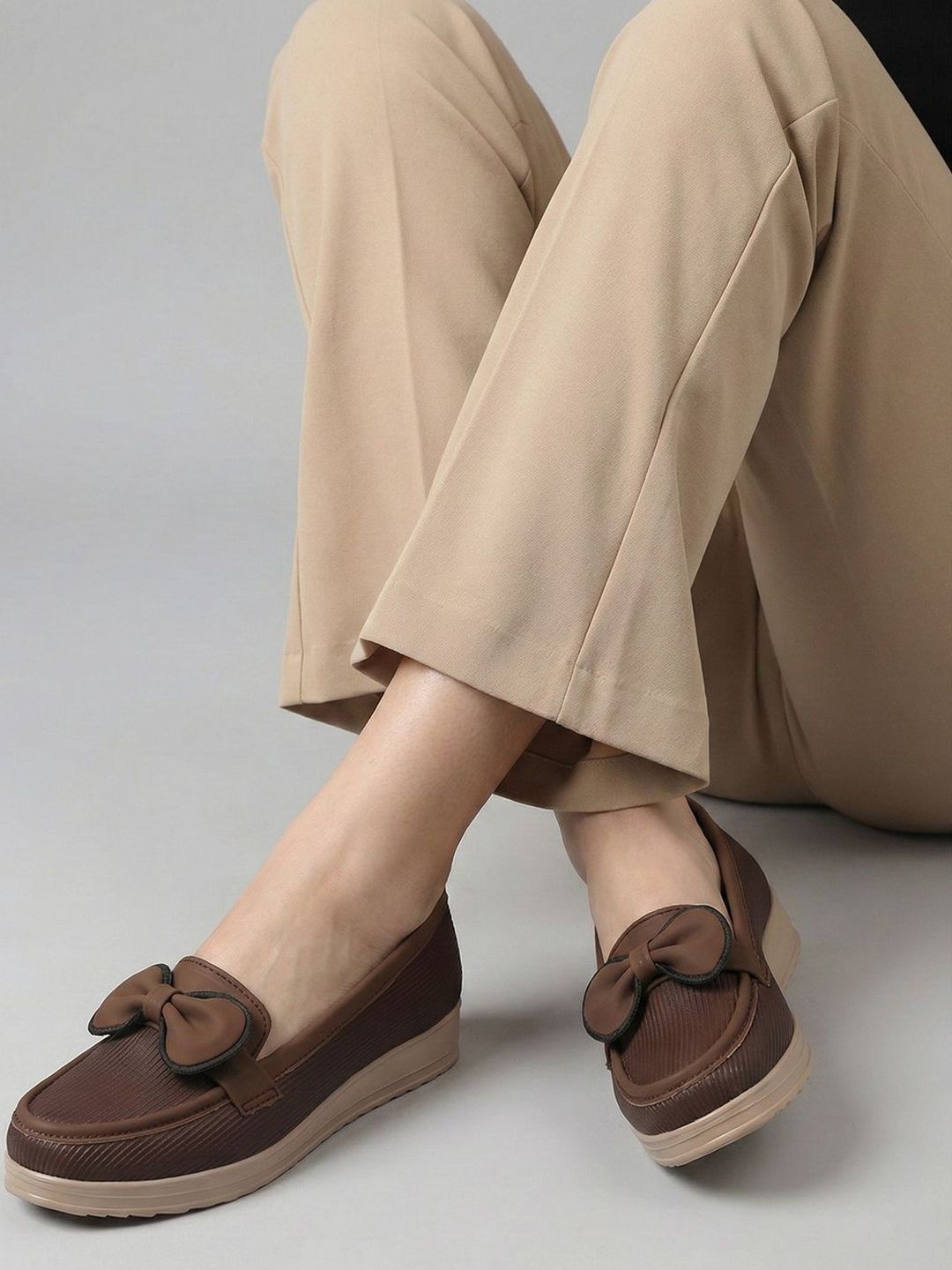 TRIKSY TRIKSY Adults-Women Leather Texture Ballerina Loafers