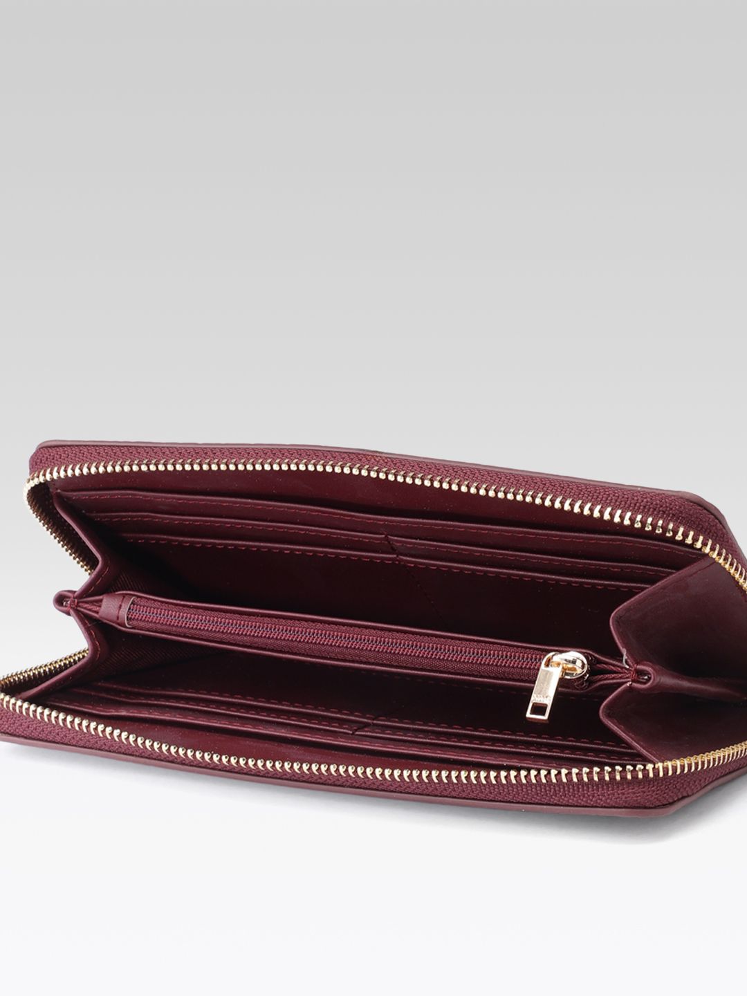 Animal Textured Zip Around Wallet