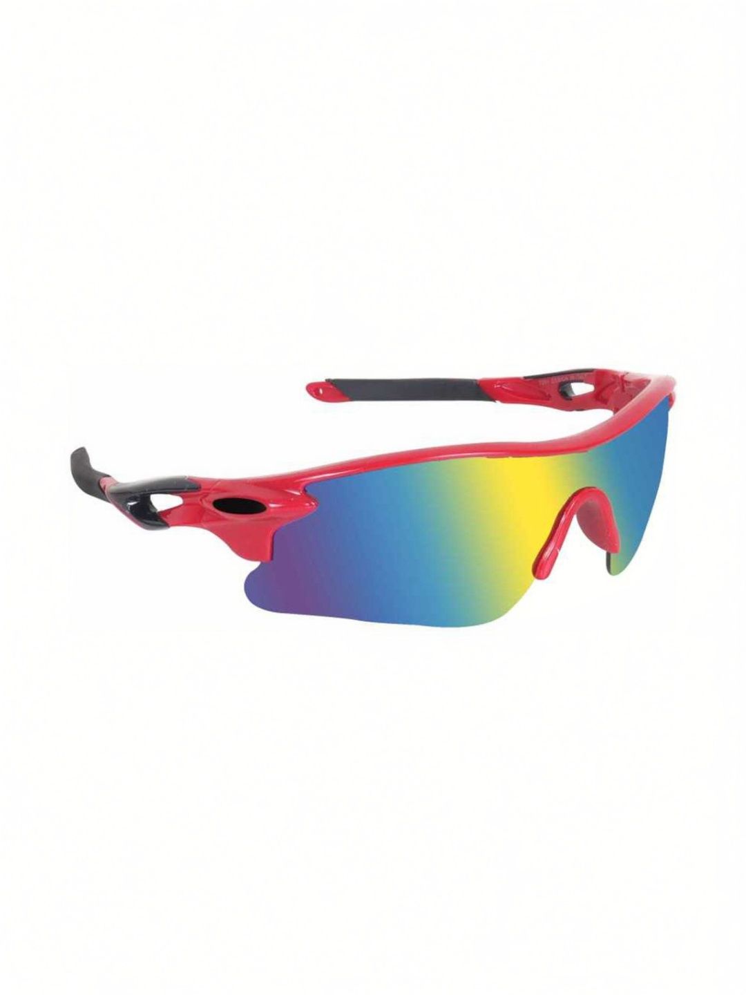 RICH CLUB Men Blue Lens & Red Sports Sunglasses with