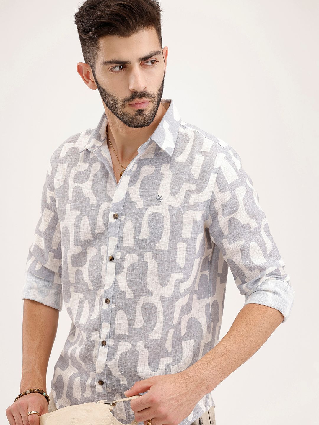 WROGN Abstract Printed Casual Shirt