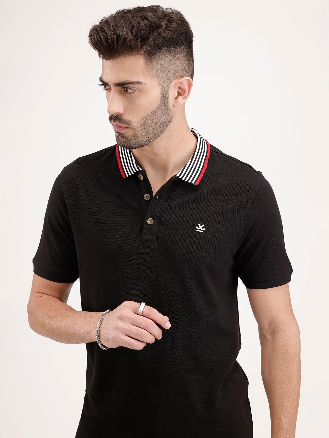 WROGN Slim Fit Polo Collar Pure Cotton T-shirt