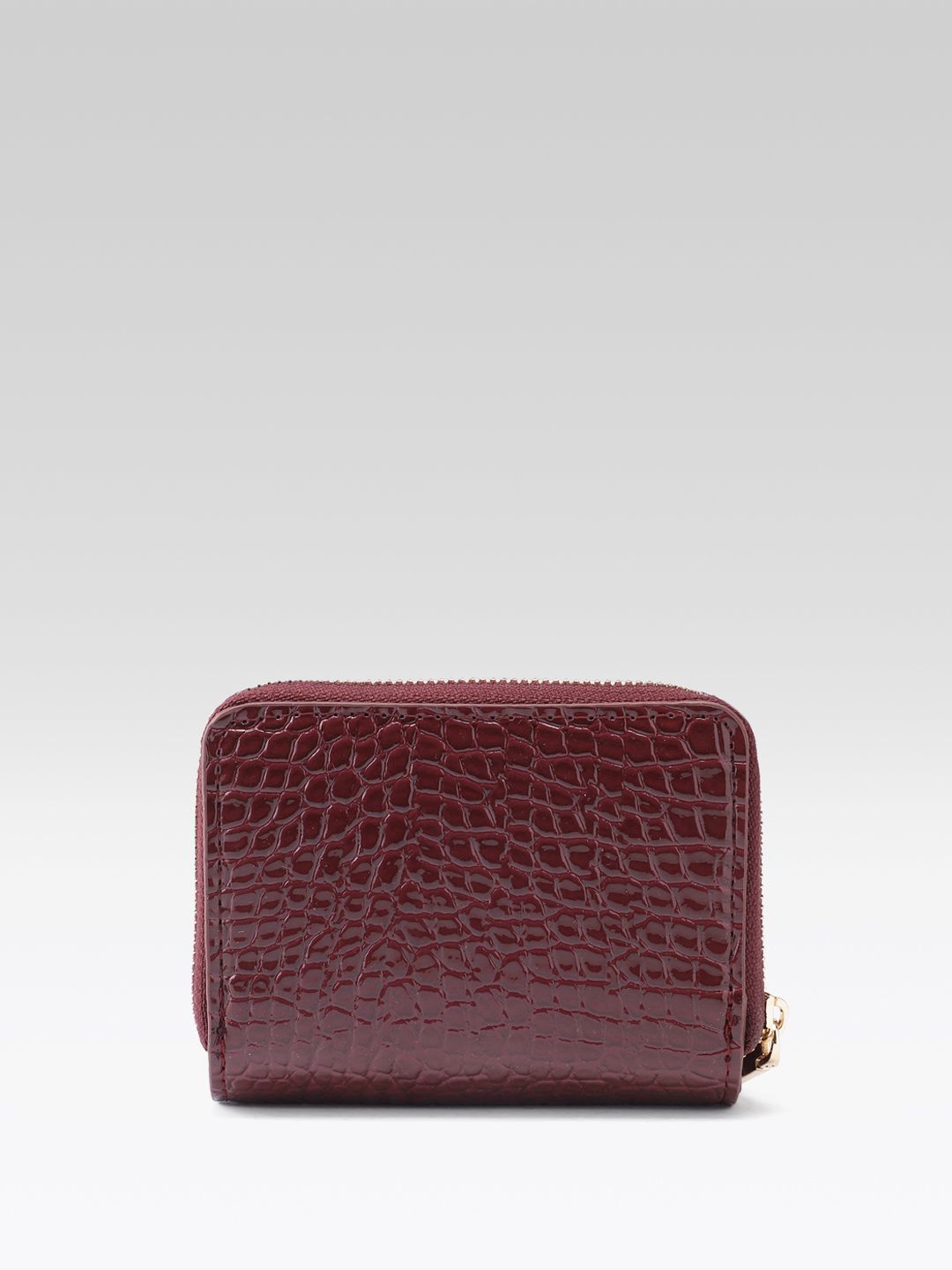 Animal Textured Zip Around Wallet