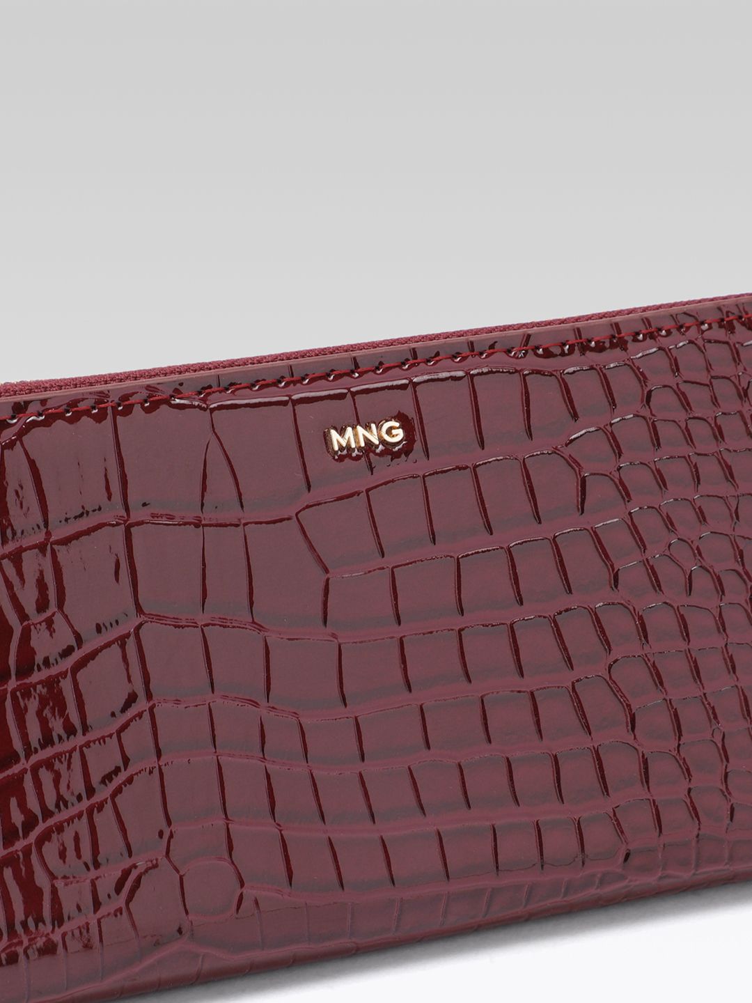 Animal Textured Zip Around Wallet