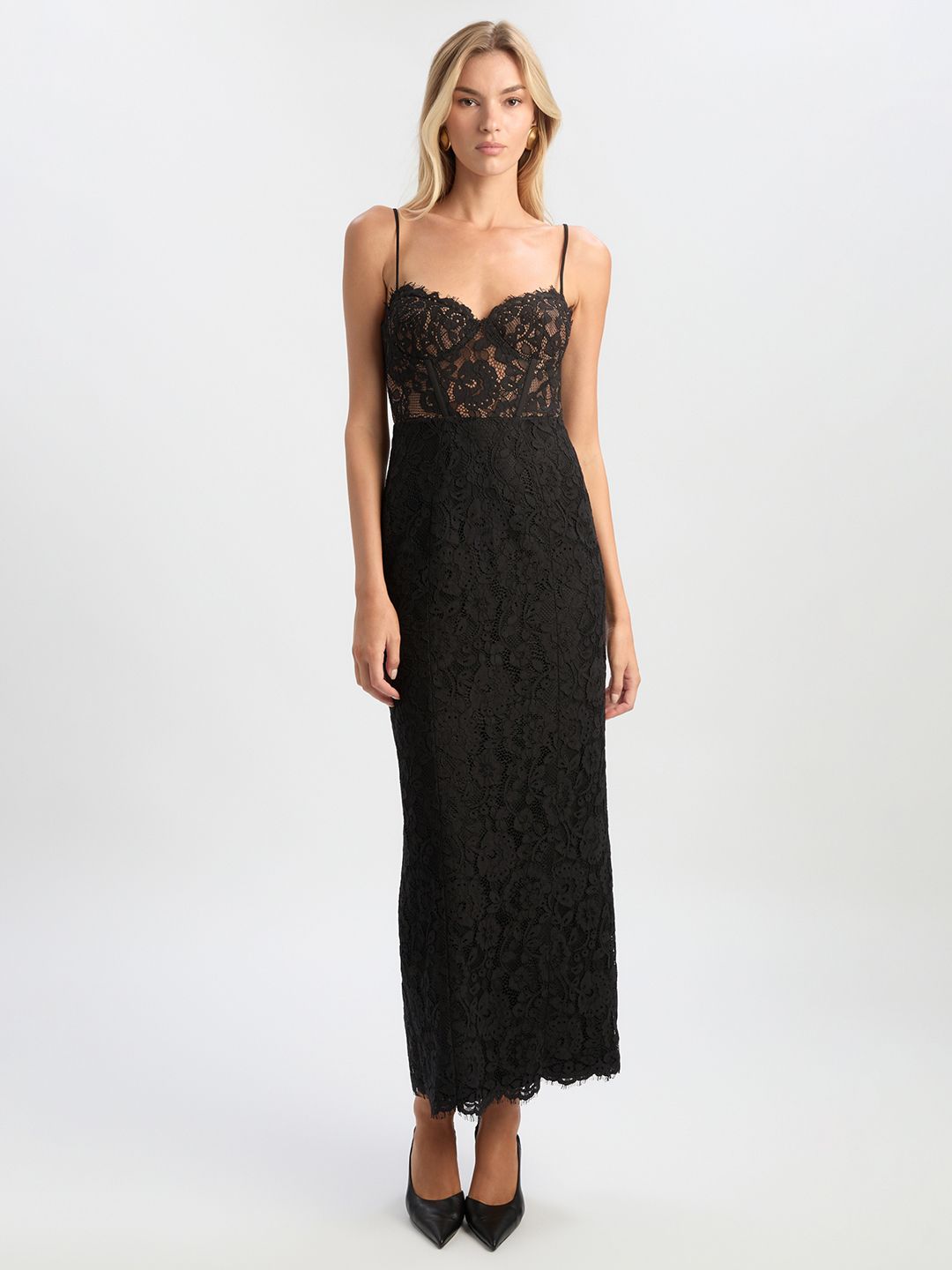 lace dress myntra Women Maxi Dresses