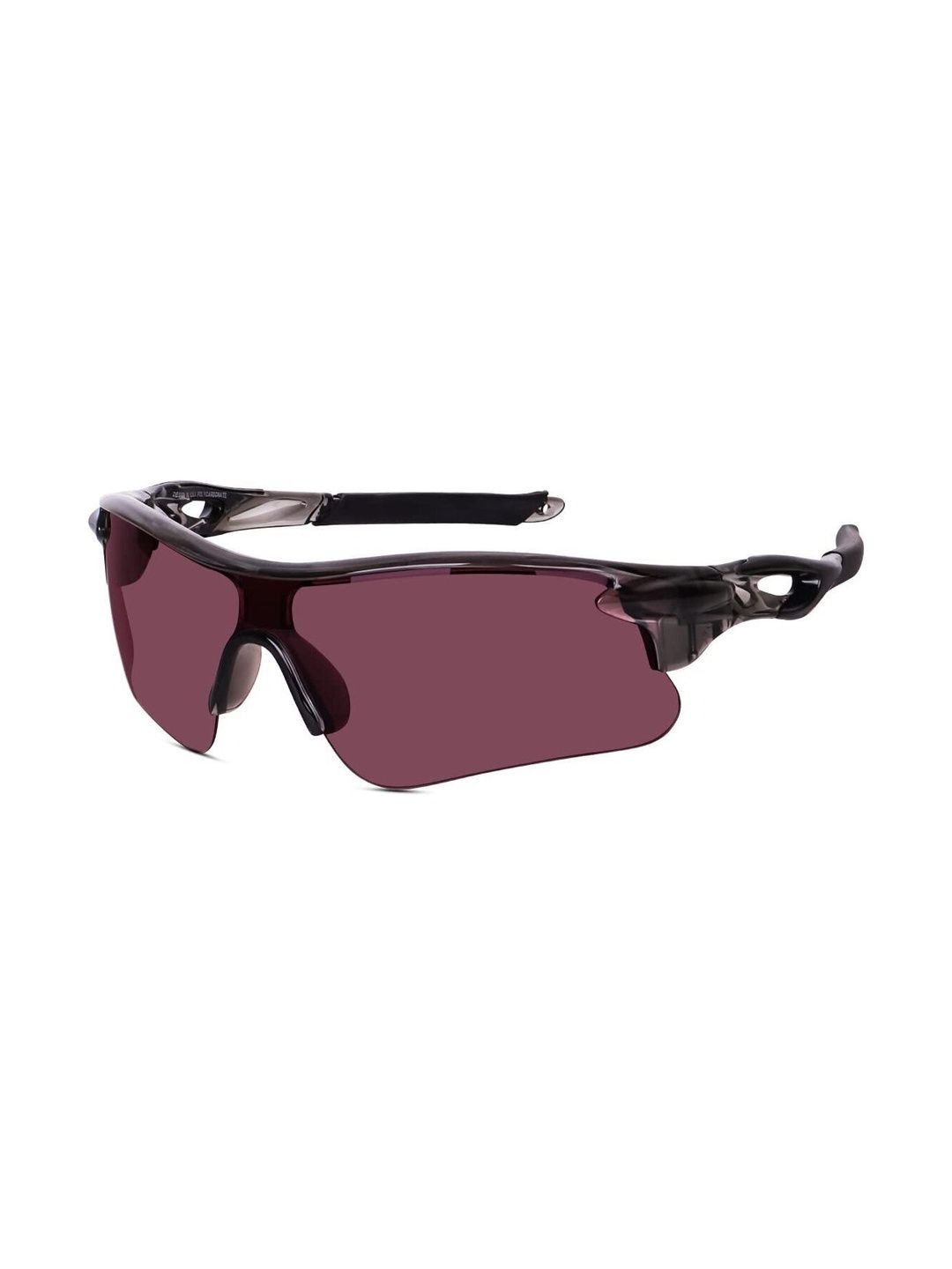 RICH CLUB Men Brown Lens & Black Sports Sunglasses with