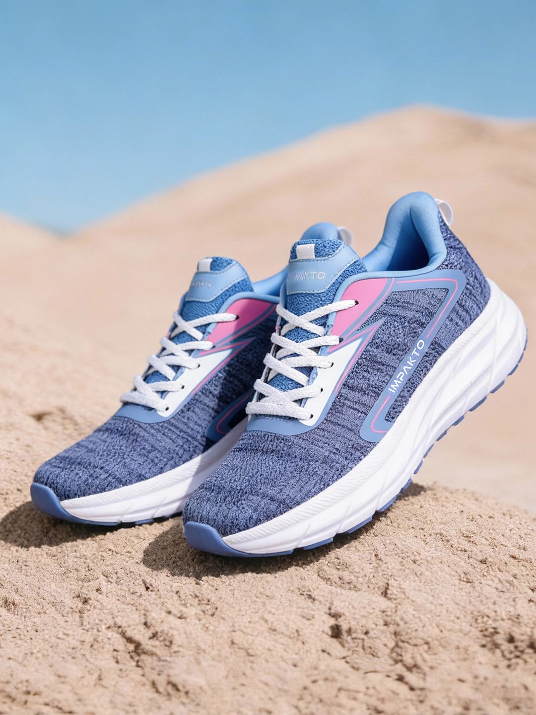 IMPAKTO Women's Running Stylish & Lightweight Comfortable Lace-Up Sports Shoes