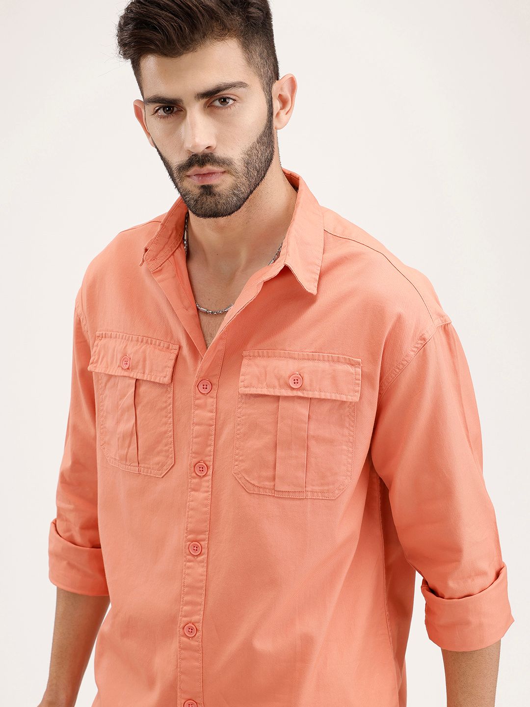 WROGN Oversized Pure Cotton Casual Shirt