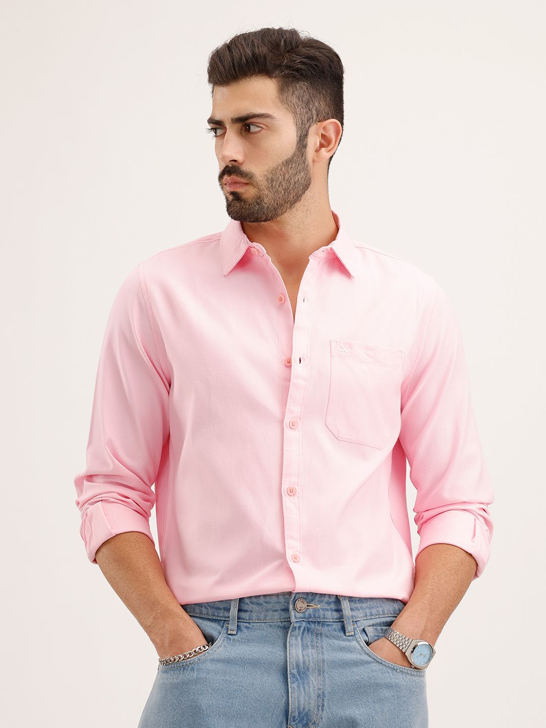 WROGN Spread Collar Casual Shirt