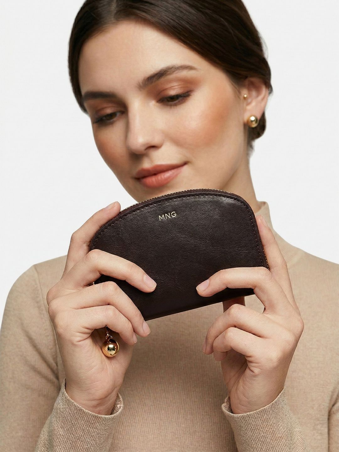 Textured Zip Around Wallet