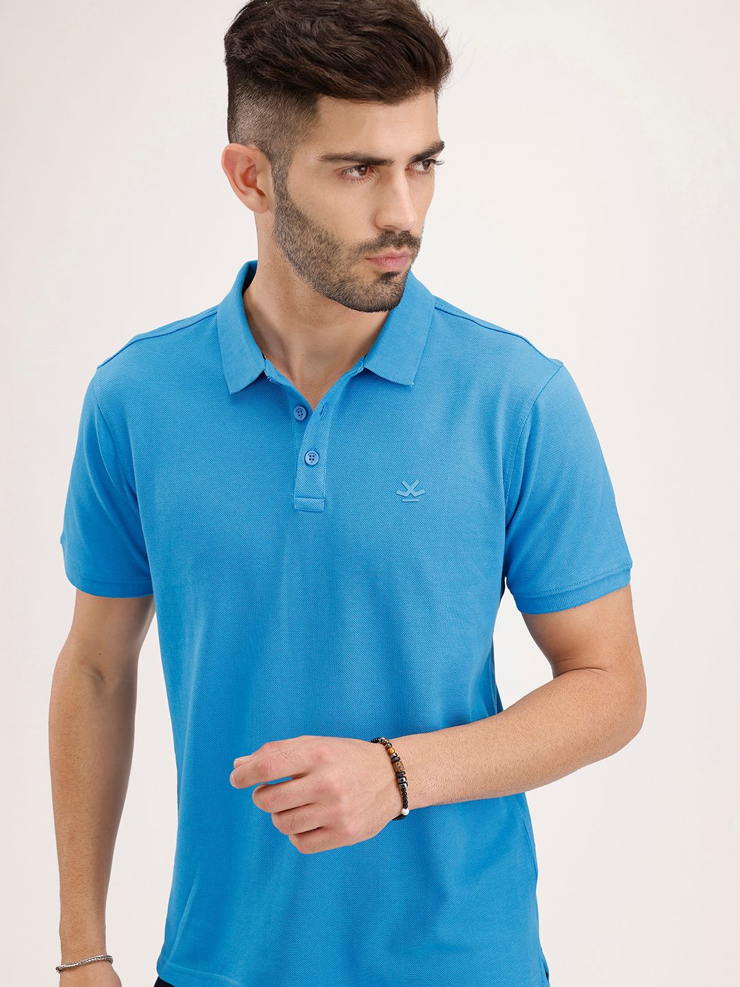 WROGN Slim Fit Polo Collar Pure Cotton T-shirt