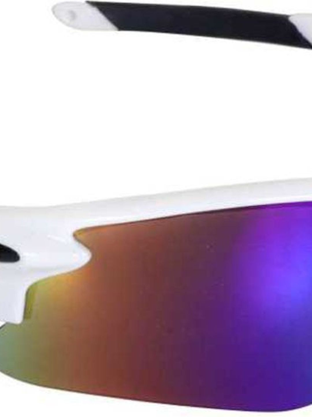 RICH CLUB Men Blue Lens & White Sports Sunglasses with