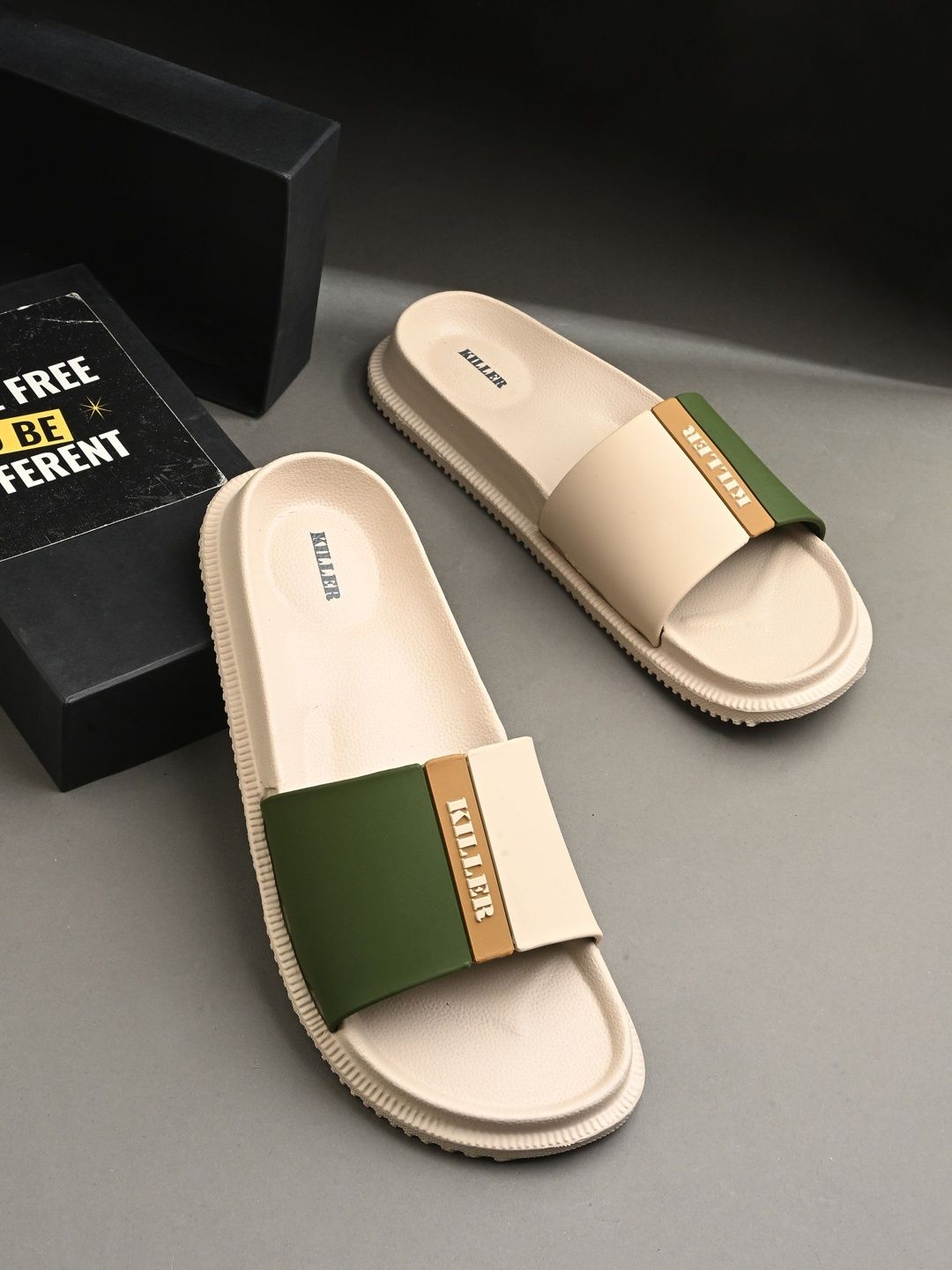 Killer Men Colourblocked Sliders