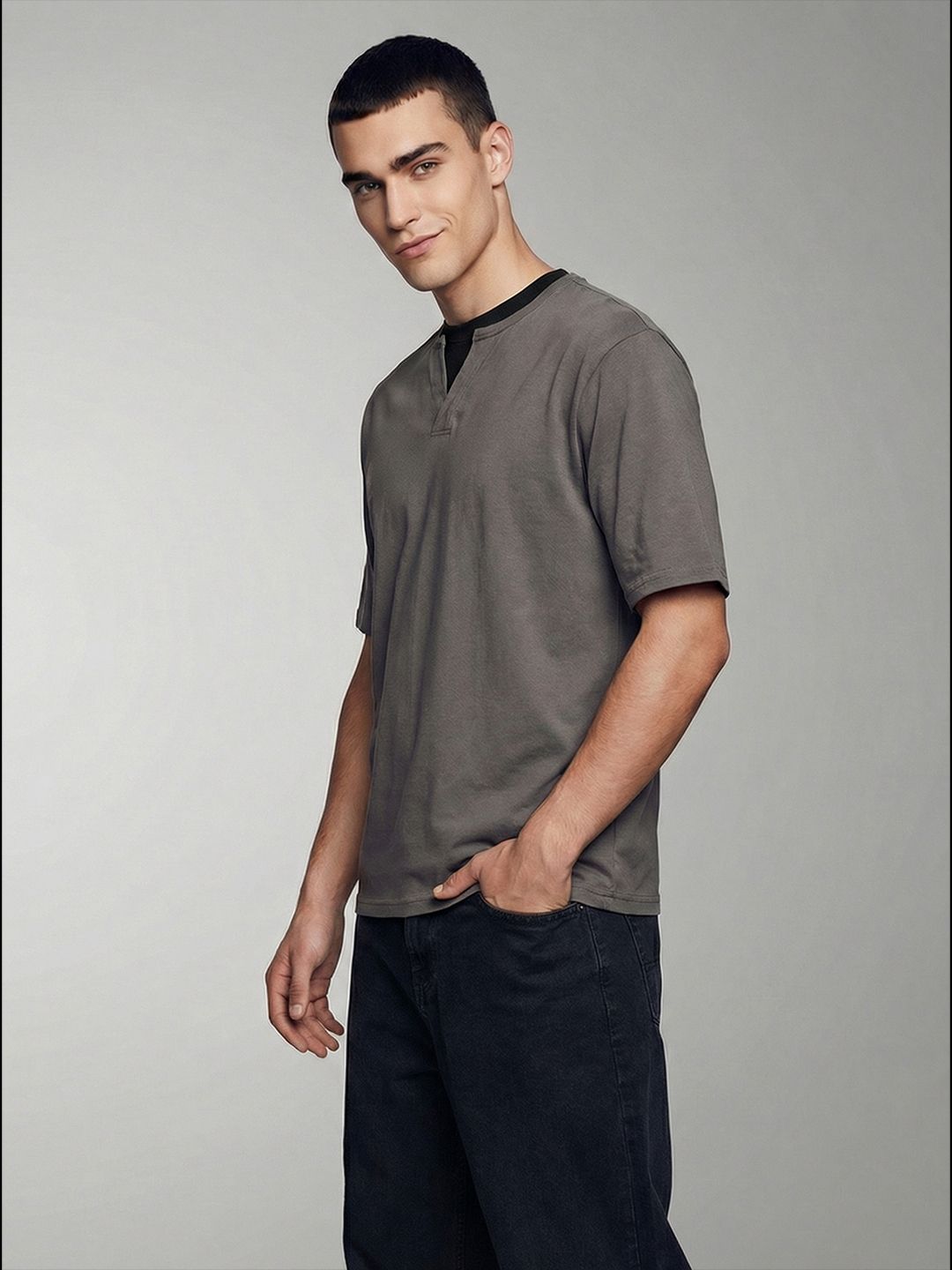 WROGN Oversized Fit Pure Cotton T-shirt