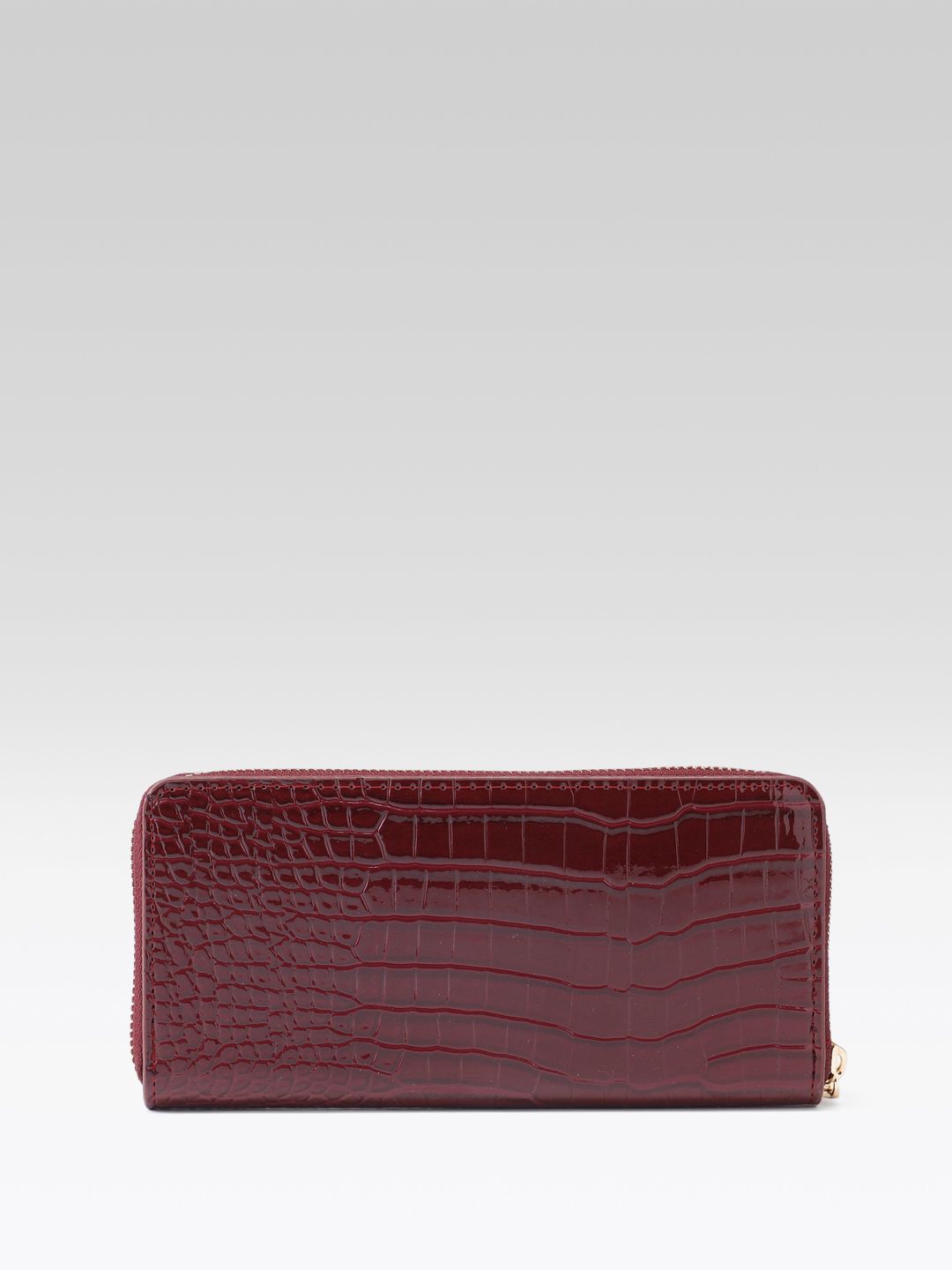 Animal Textured Zip Around Wallet