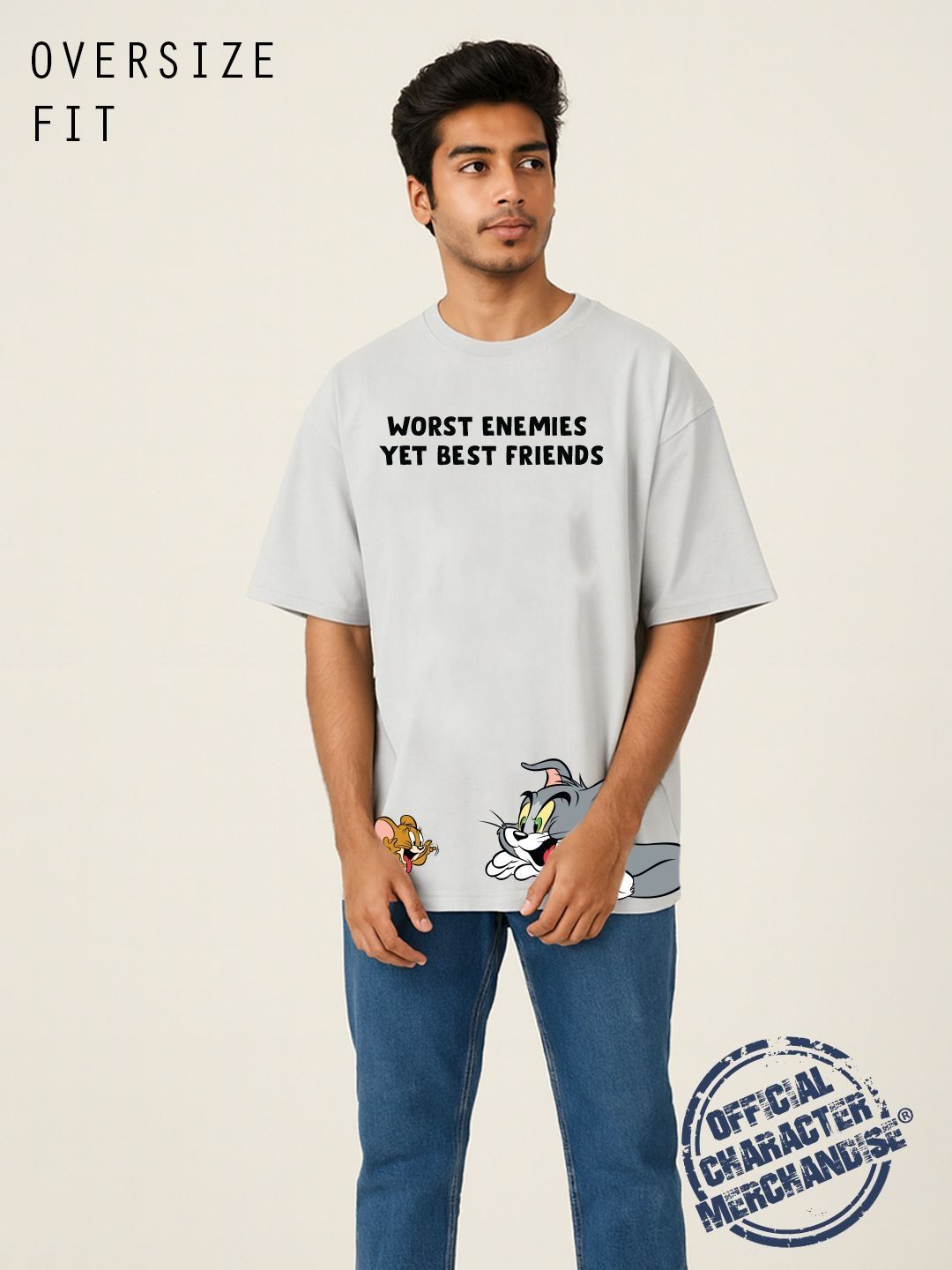 Kook N Keech X Minute Mirth Men Printed Drop-Shoulder Sleeves T-shirt