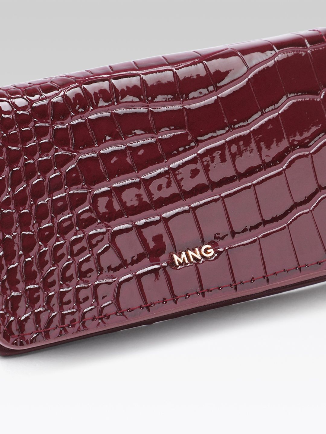Animal Textured Two Fold Wallet