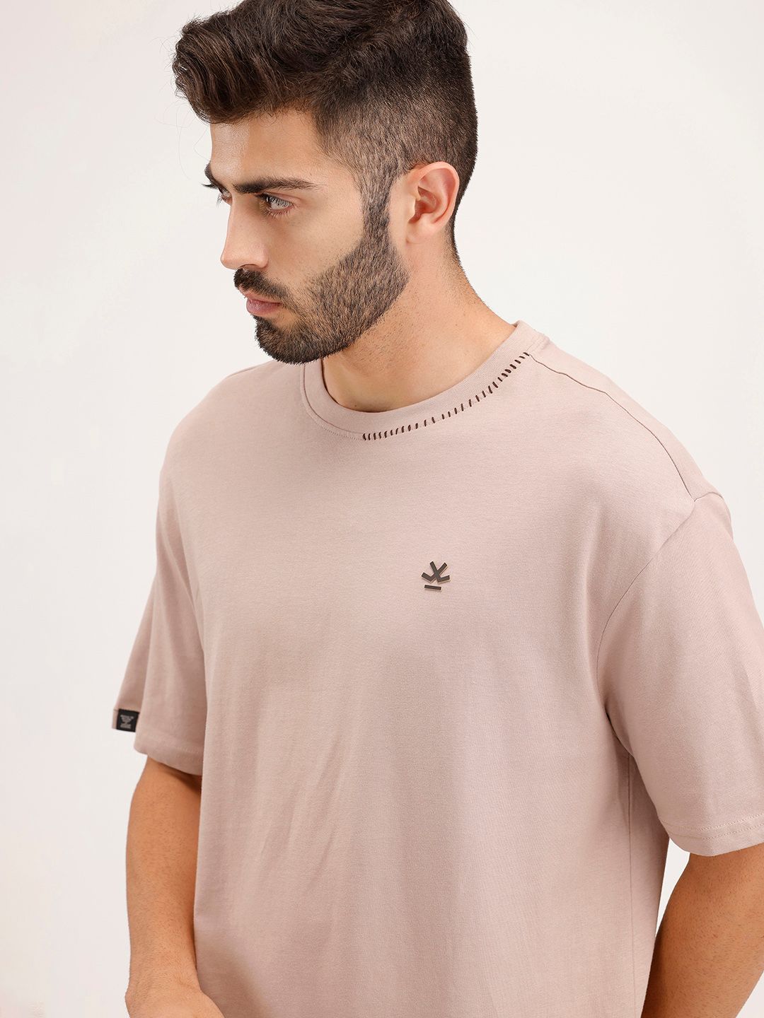 WROGN Typography Printed Drop-Shoulder Sleeves Pure Cotton T-shirt