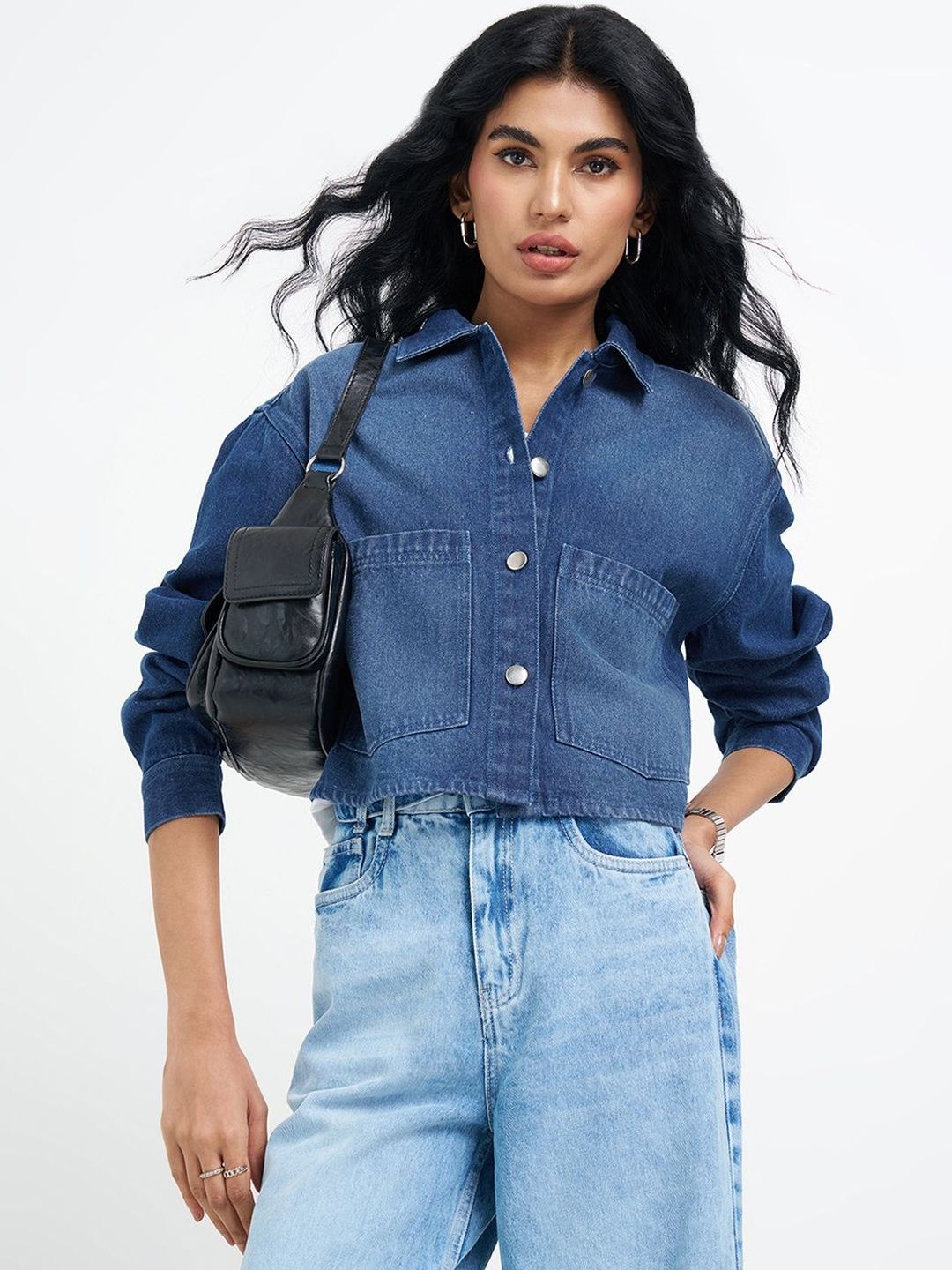 SF JEANS by Pantaloons Women Crop Denim Jacket
