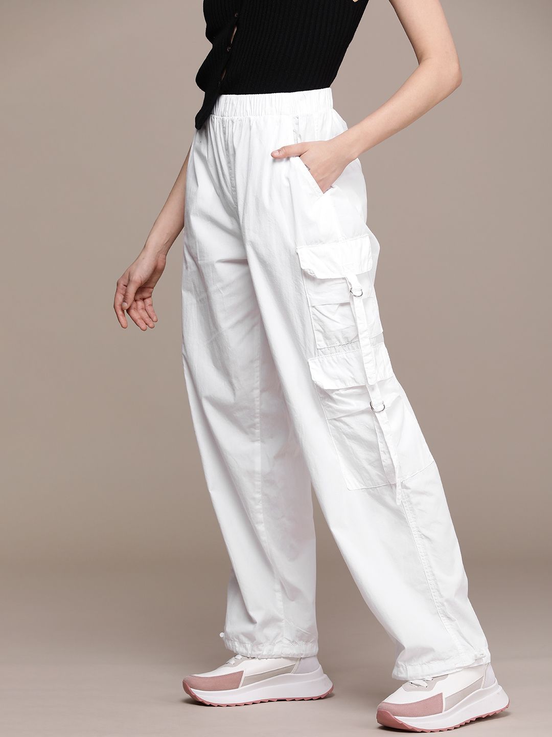 Roadster Roadster Women Parachute Fit High-Rise Cargos