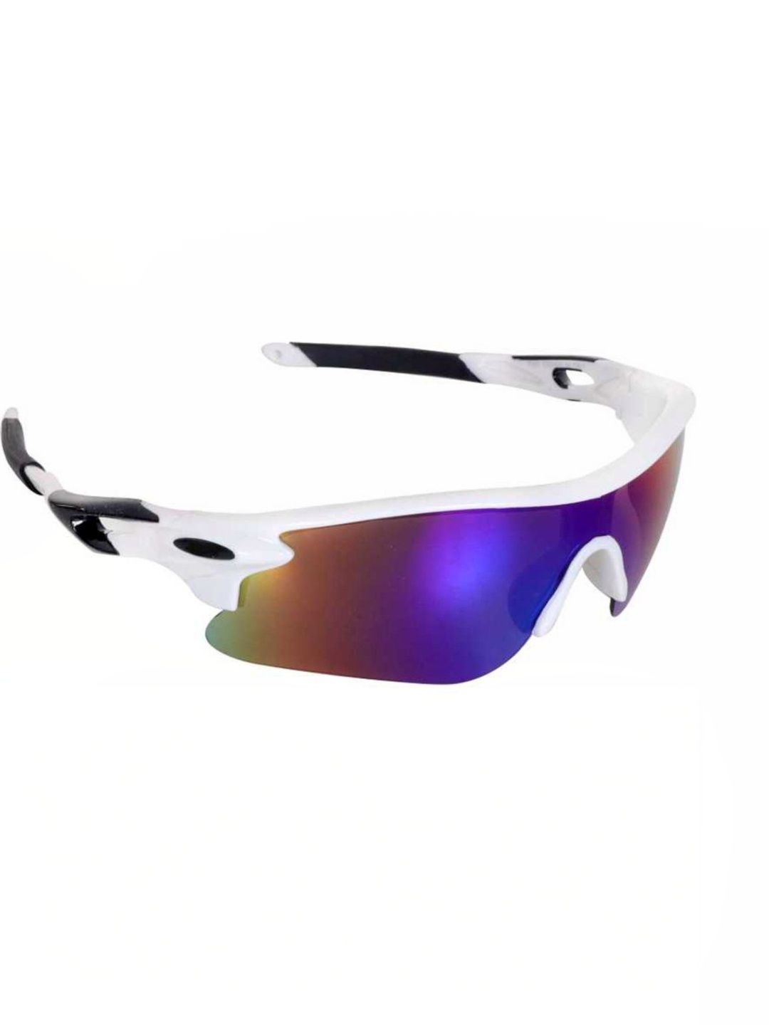 RICH CLUB Men Blue Lens & Black Sports Sunglasses with