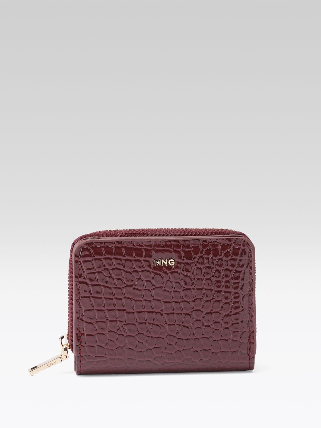 Animal Textured Zip Around Wallet