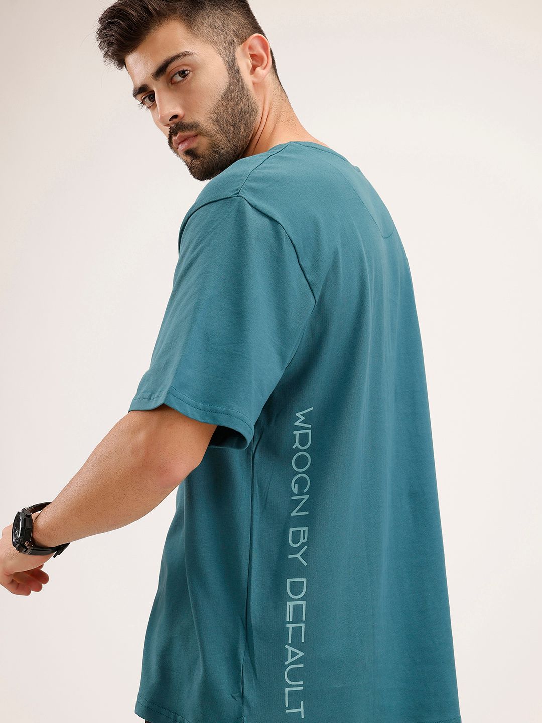 WROGN Comfort Fit Knitted Pure Cotton T-shirt